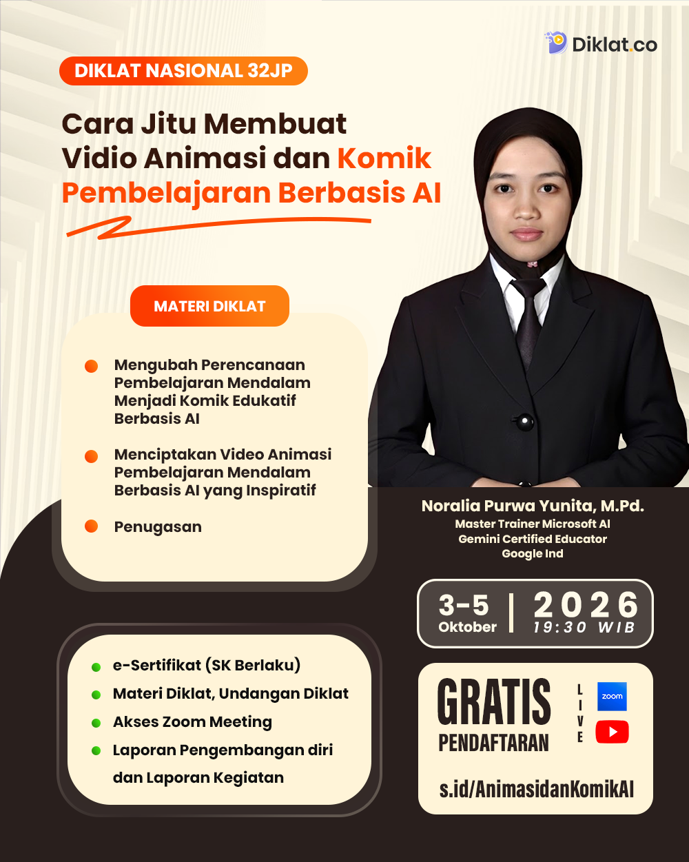 Diklat Nasional 38JP - Cara Jitu Membuat Vidio Animasi dan Komik Pembelajaran Berbasis Ai