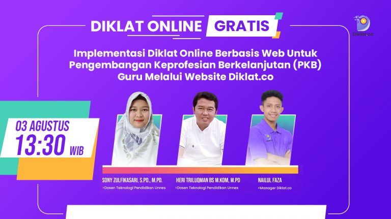 Diklat Impelementasi Pengembangan Keprofesian Berkelanjutan (PKB) Guru Melalui Website Diklat.co